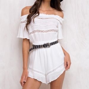 White Romper from Princess Polly
